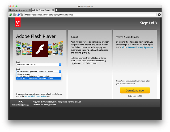 Free update adobe flash player for mac os x