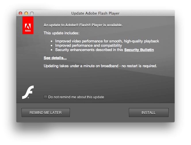 Adobe Flash Player For Mac Automatic Update